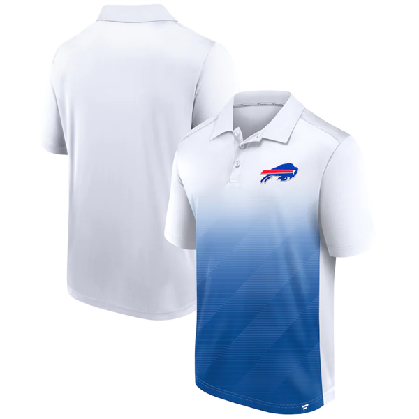 Men's Buffalo Bills White/Royal Iconic Parameter Sublimated Polo Men's Buffalo Bills White/Royal Iconic Parameter Sublimated Polo